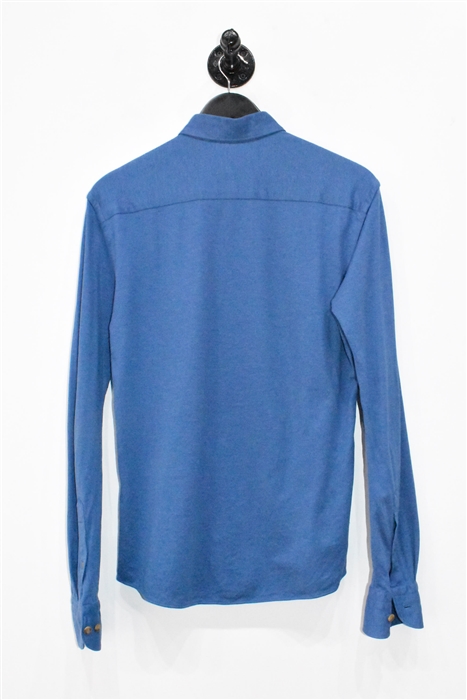 Cornflower Blue Eton Button Shirt, size S
