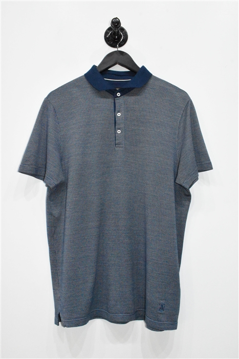 Blue Check Corneliani Polo, size L