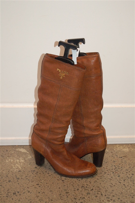 Whiskey Prada Tall Boots, size 9.5