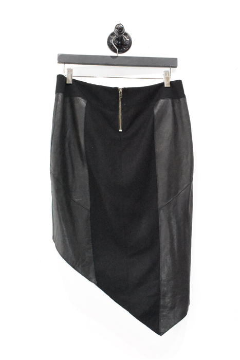 Black Leather Helmut Lang Pencil Skirt, size 6