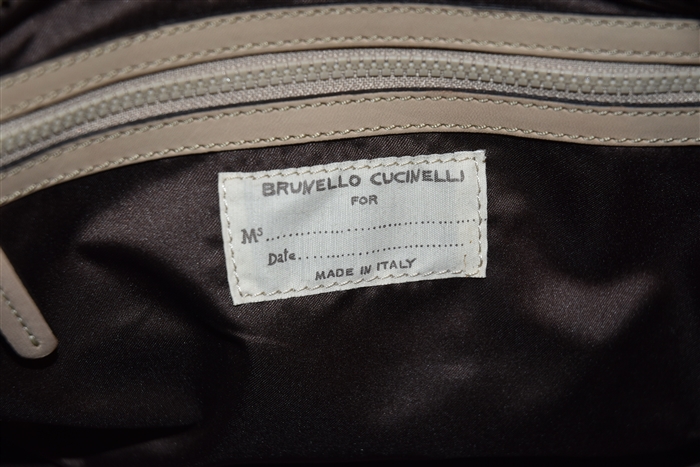 Mixed Neutrals Brunello Cucinelli Satchel, size M