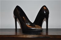 Black Leather Saint Laurent Pumps, size 8