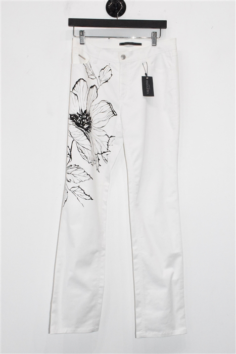 Bright White Valentino Jeans Slim-leg Jean, size 29