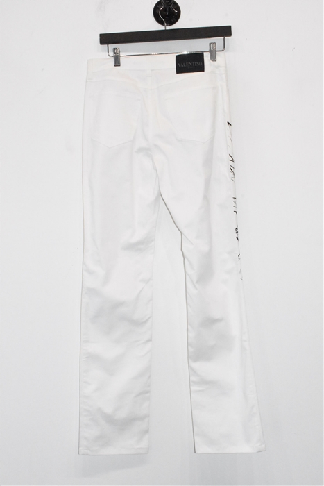 Bright White Valentino Jeans Slim-leg Jean, size 29