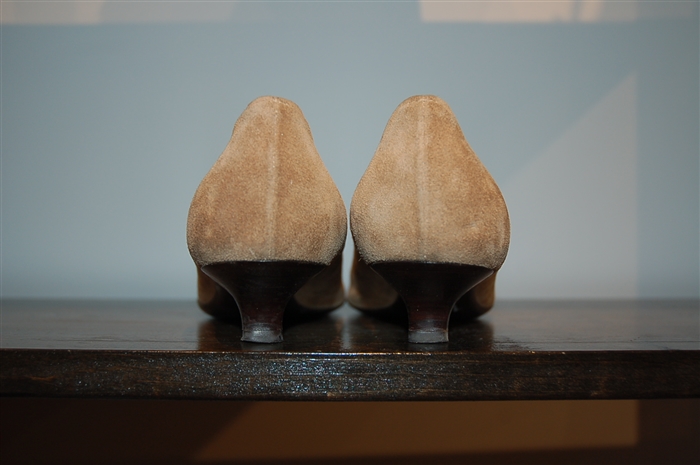 Taupe Prada Kitten Heels, size 8.5