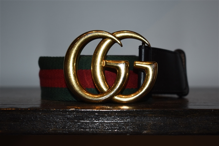 Striped Gucci Belt, size L