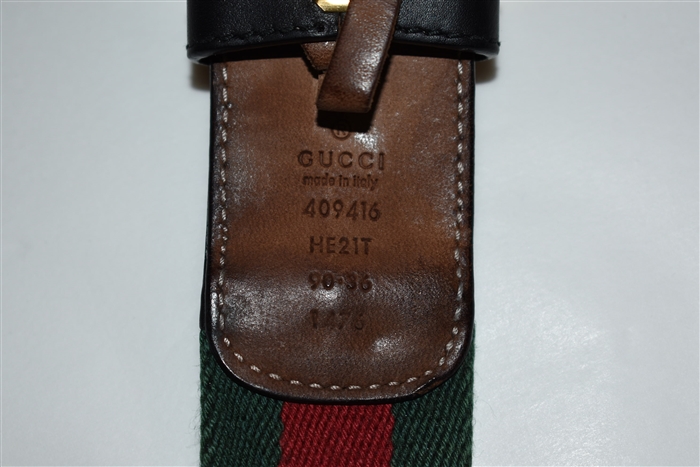 Striped Gucci Belt, size L