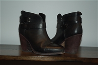 Black Leather Rag & Bone Ankle Boots, size 8