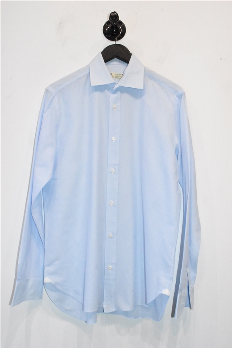 Sky Blue Luigi Borrelli Button Shirt, size M