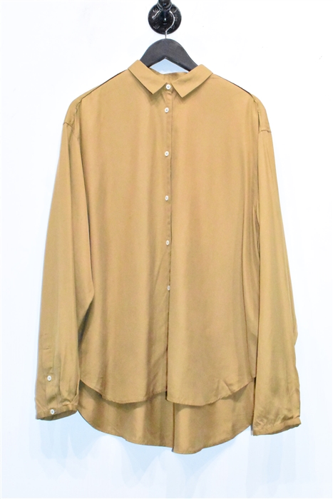 Tobacco Toteme Button Shirt, size M