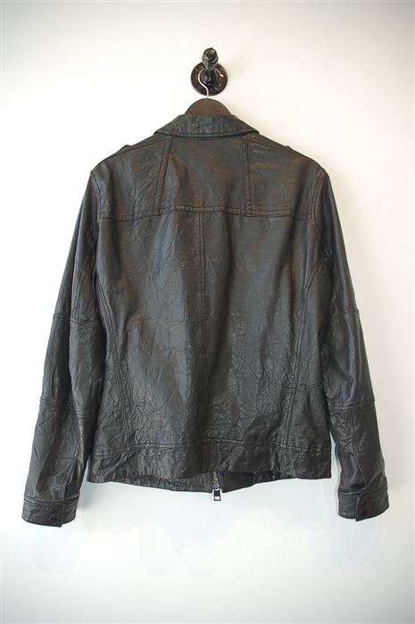 Black Leather All Saints Leather Jacket, size M