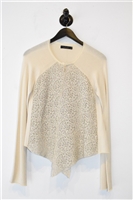 Pale Beige Twin-Set Cardigan, size XL