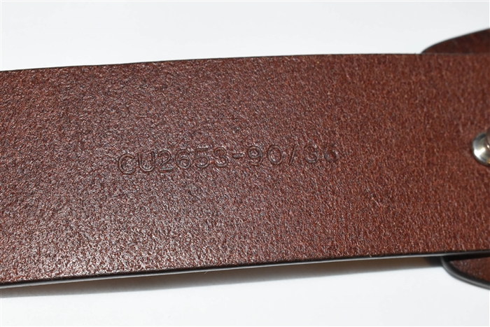 Dark Leather Versace Belt, size L