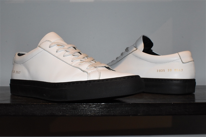 White Leather Common Projects Sneaker, size 9