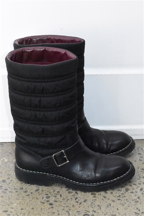 Basic Black Chanel Boots, size 8.5