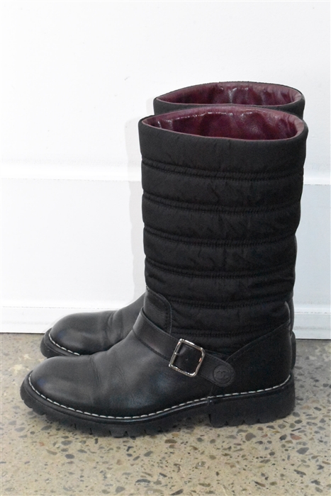 Basic Black Chanel Boots, size 8.5