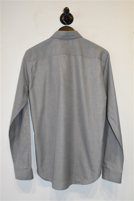 Steel Burberry Button Shirt, size M
