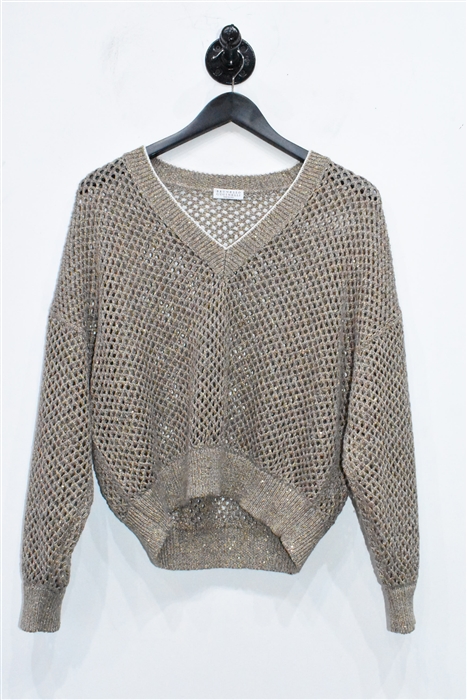 Sandy Beige Brunello Cucinelli Pullover, size XS