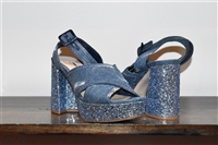 Denim Blue Miu Miu Platform Sandals, size 7