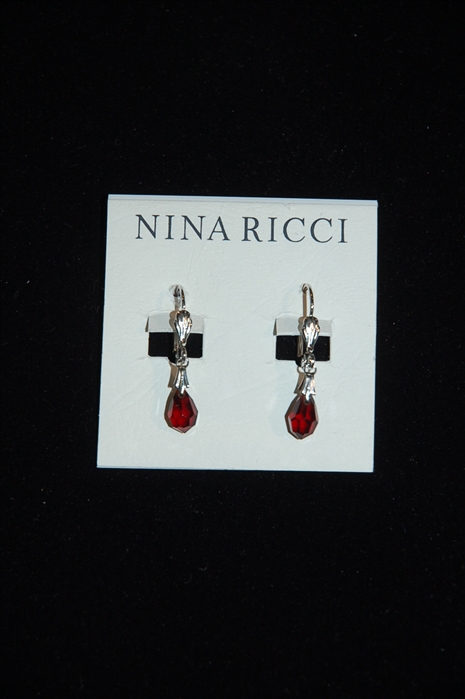 Rhodium Nina Ricci Earrings, size O/S