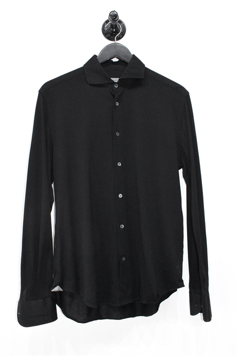 Basic Black Corneliani Button Shirt, size S