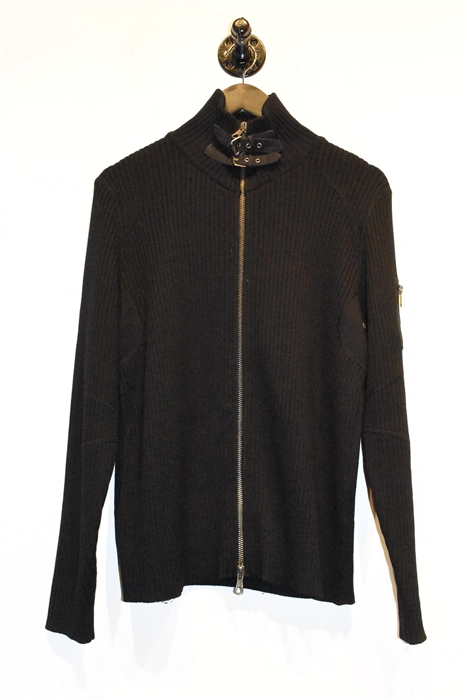 Basic Black Belstaff Zippered Sweater, size M