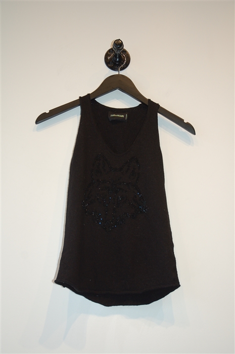 Basic Black Zadig & Voltaire Tank Top, size S