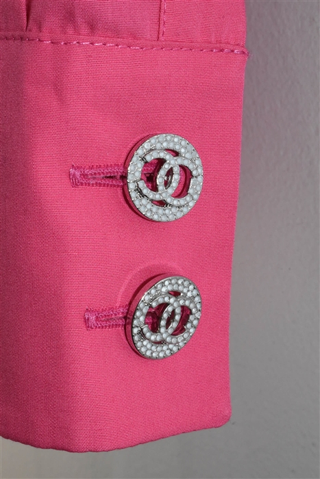 Bubblegum Chanel Blouse, size 6