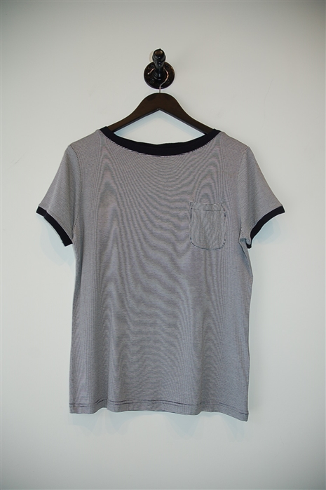 Navy & White Eleventy T-Shirt, size L