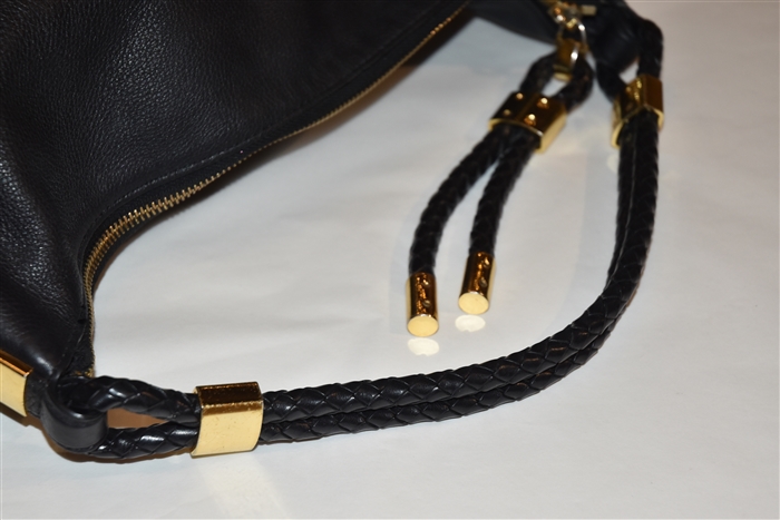 Black Leather Michael Kors Collection Hobo, size M