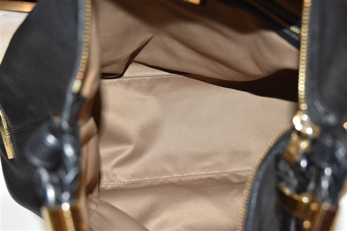 Black Leather Michael Kors Collection Hobo, size M