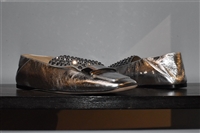 Metallic Silver Sergio Rossi Loafer, size 7