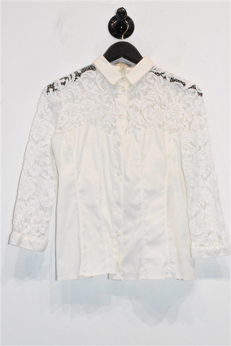 Soft White Burberry Shirt, size 6