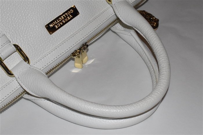 Soft White Versace Collection Satchel, size L
