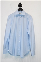 Sky Blue Luigi Borrelli Button Shirt, size M