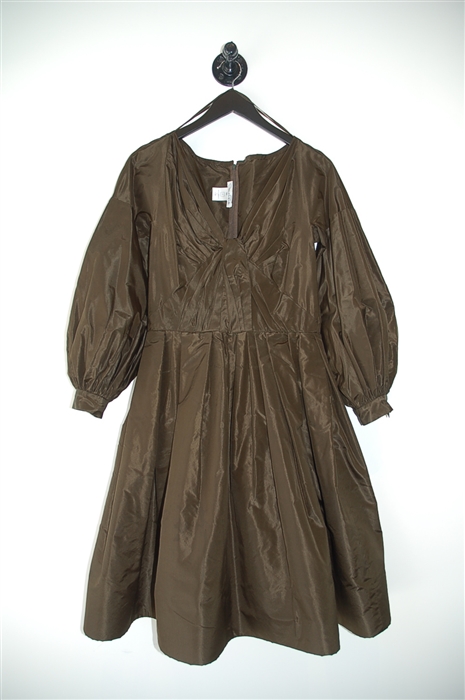 Dark Olive Oscar de la Renta Princess Dress, size 6