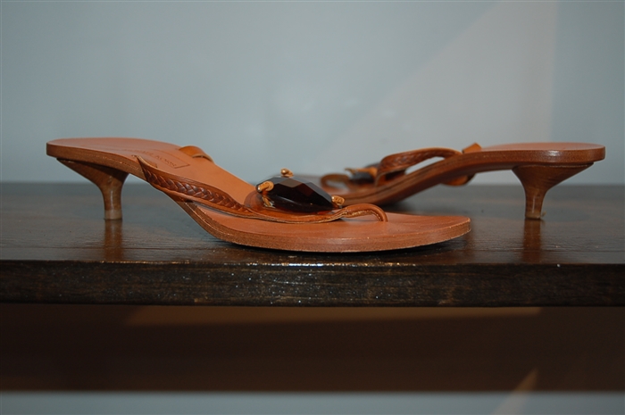 Saddle Brown Michael Kors Collection Sandal, size 7