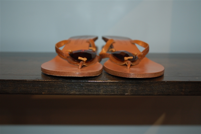 Saddle Brown Michael Kors Collection Sandal, size 7