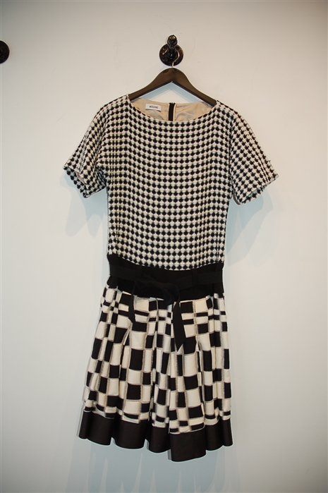 Black & White Moschino A-Line Dress, size 6