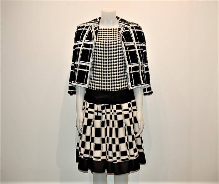 Black & White Moschino A-Line Dress, size 6