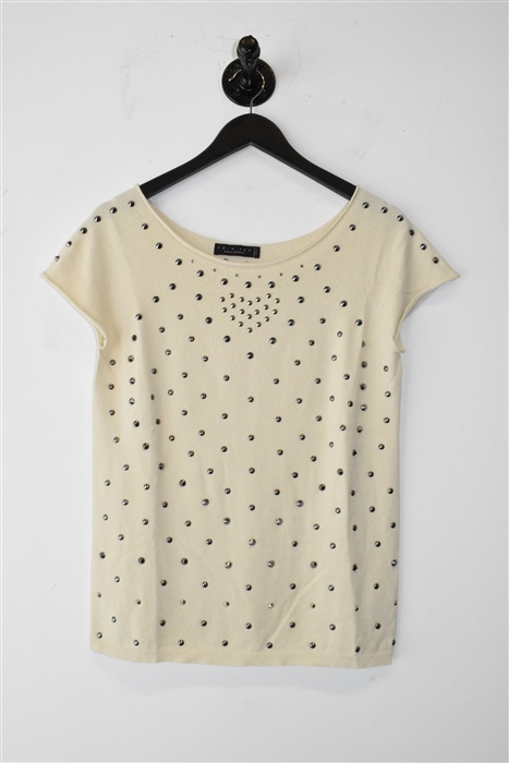 Pale Beige Twin-Set Cap-Sleeve, size L