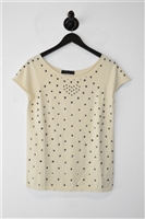 Pale Beige Twin-Set Cap-Sleeve, size L
