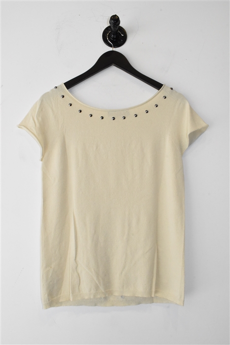 Pale Beige Twin-Set Cap-Sleeve, size L