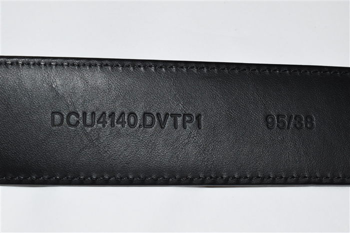 Black Leather Versace Belt, size XL