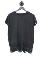 Basic Black Eileen Fisher Short-Sleeved Top, size S