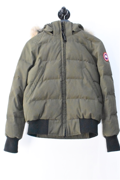 Military Green Canada Goose Puffer Jacket, size S