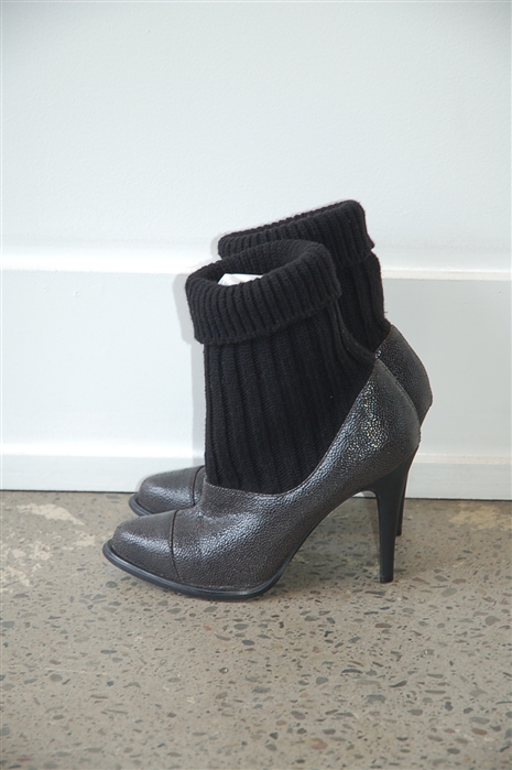 Basic Black Stella McCartney Ankle Boots, size 9