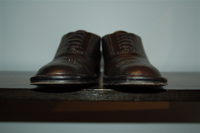 Black Leather Gianni Versace - Vintage Oxford, size 7