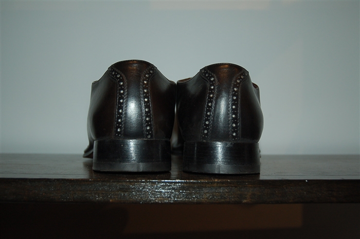 Black Leather Gianni Versace - Vintage Oxford, size 7