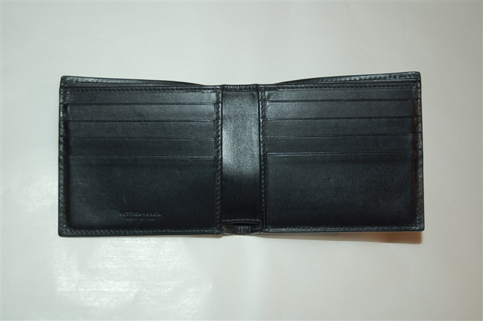 Black Leather Bottega Veneta Wallet, size O/S